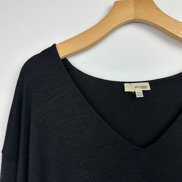 WILFRED Free Aritzia Gail Black V-neck Long Sleeve Tunic Dress XXS - Picture 9 of 9